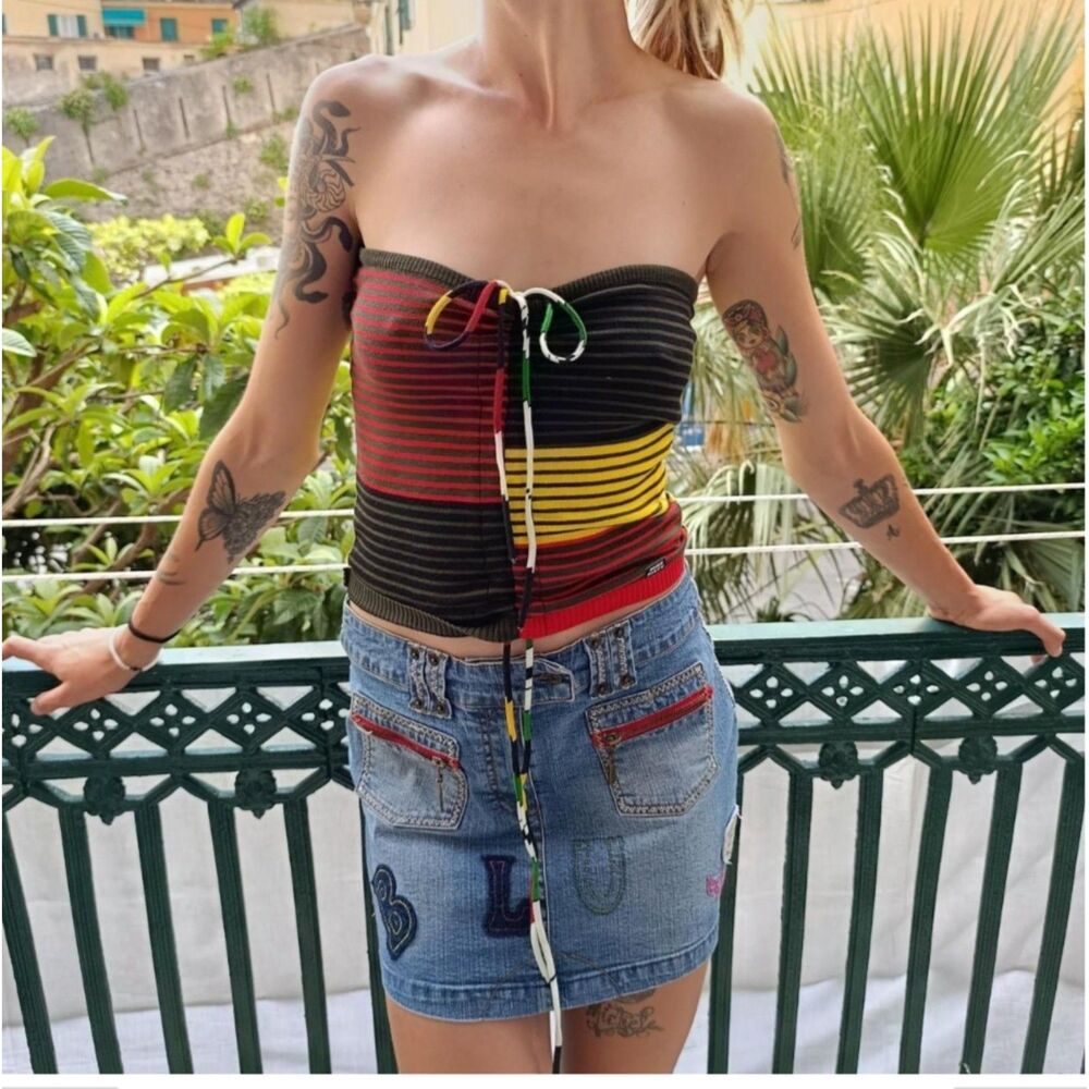 Miss Sixty Women's Sm Luxury Knit Tube Top w/Halter String Tie NWT Sixty S.P.A.